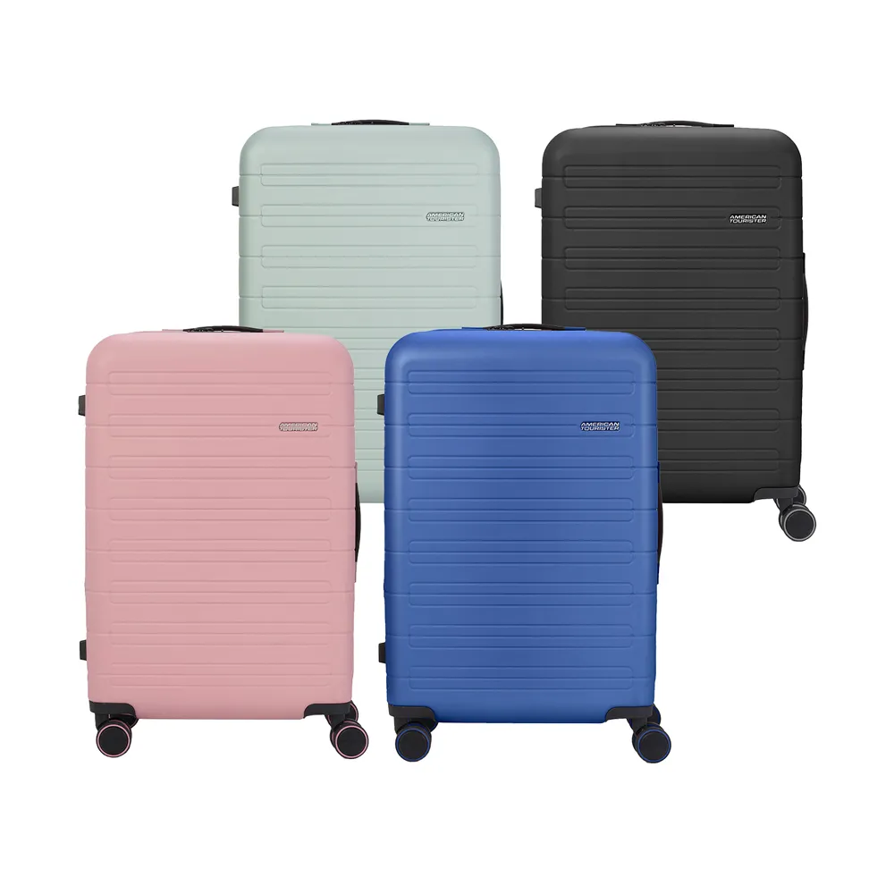 【AMERICAN TOURISTER 美國旅行者】24吋 NOVASTREAM 可擴充大容量輕量PC防盜拉鍊行李箱/旅行箱(多色可選)