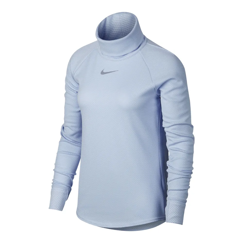 【NIKE GOLF】Nike Golf 女 運動長袖高領上衣/高爾夫球衫 藍 869462-466