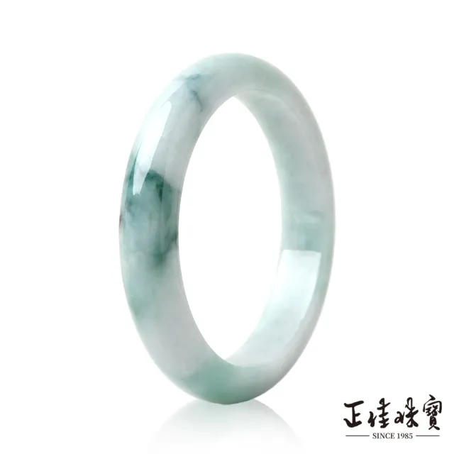 【正佳珠寶】翡翠 高品飄蘭花 18.5圍 58.5mm 天然緬甸A貨翡翠手鐲
