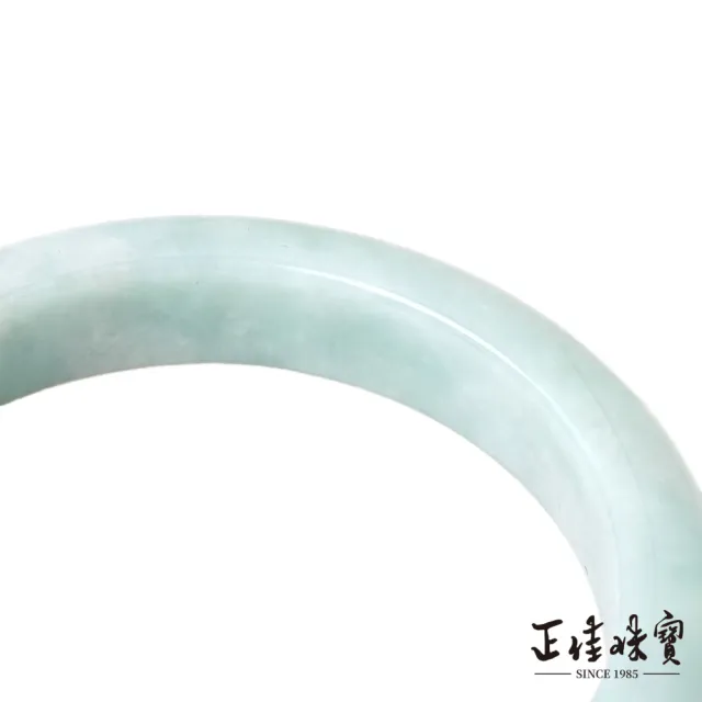 【正佳珠寶】翡翠 高品飄淡蘭花 18.5圍 57.8mm 天然緬甸A貨翡翠手鐲