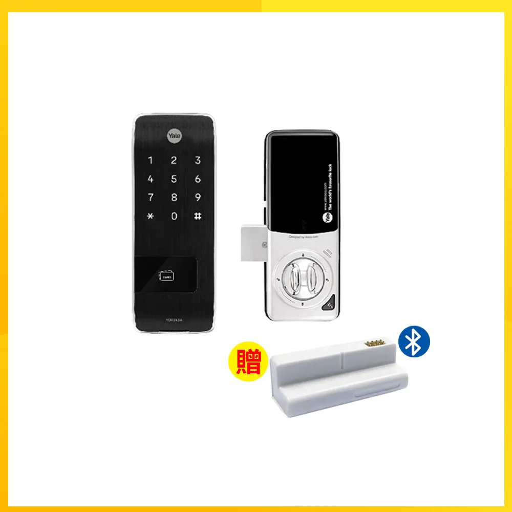 【Yale 耶魯】YDR-343A 藍芽組合 智能/電子輔助鎖(密碼│卡片│藍芽│Wifi/送安裝)