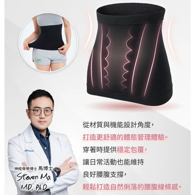 【PP 石墨烯】石墨烯魔塑循環護腰2入(找回腰線 循環代謝)