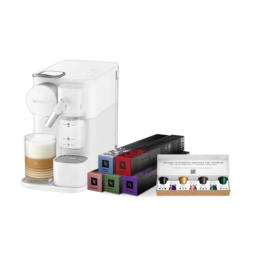 【Nespresso】膠囊咖啡機 Lattissima One_瓷白色 送禮 入厝 奶泡機 全自動咖啡機(訂製咖啡時光50顆組)