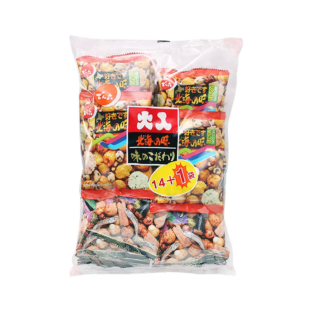【天六】二色綜合14+1袋入大包裝豆果子(365g)