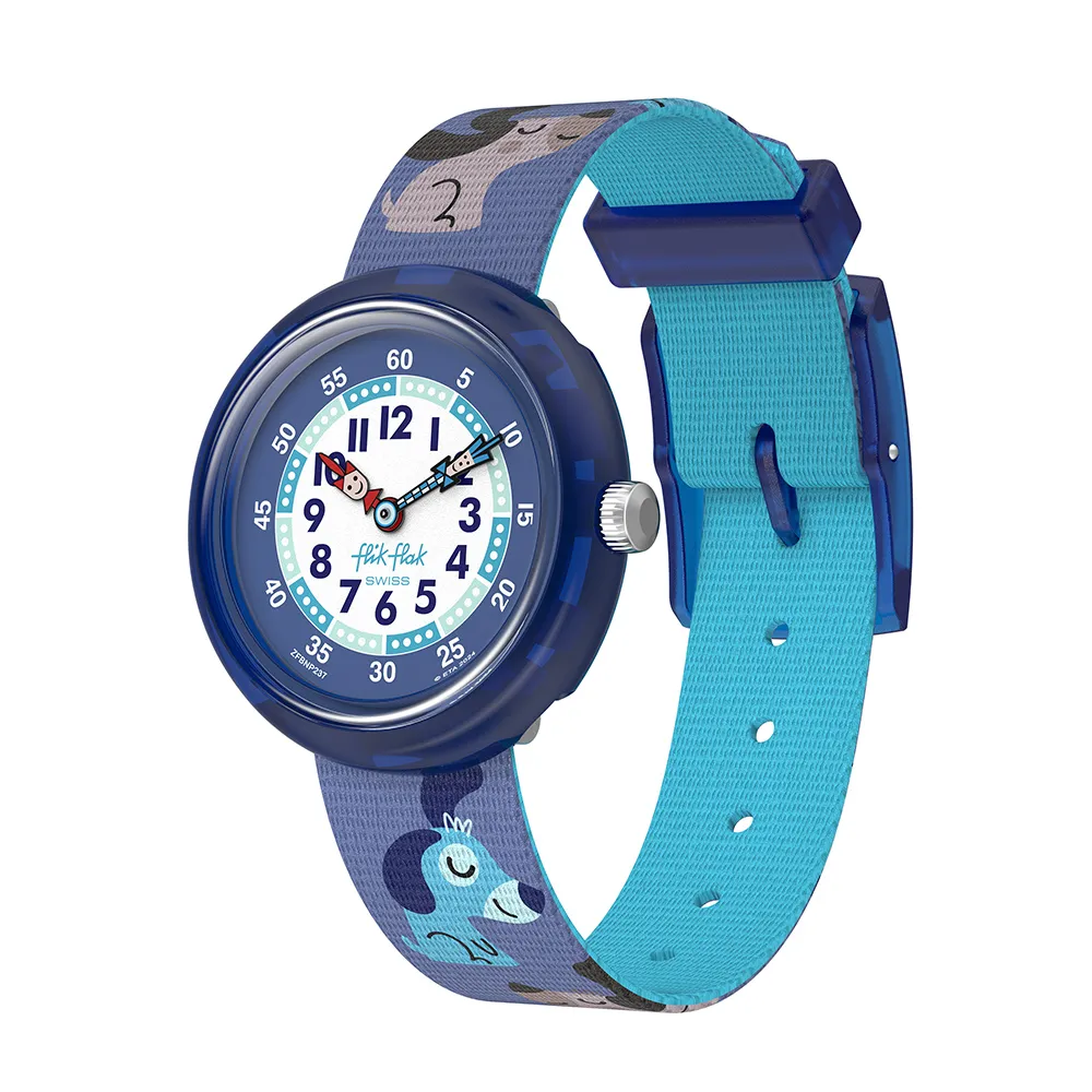 【Flik Flak】兒童手錶 CUTIE PUPPY 兒童禮物/安全防水/瑞士製造 FBNP237 (31.85mm)