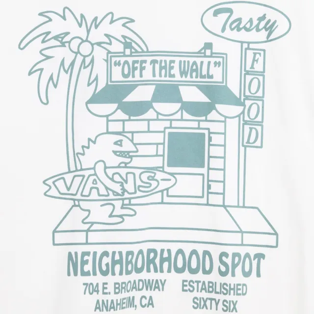 【VANS】官方旗艦 Food Spot 白色短袖T恤