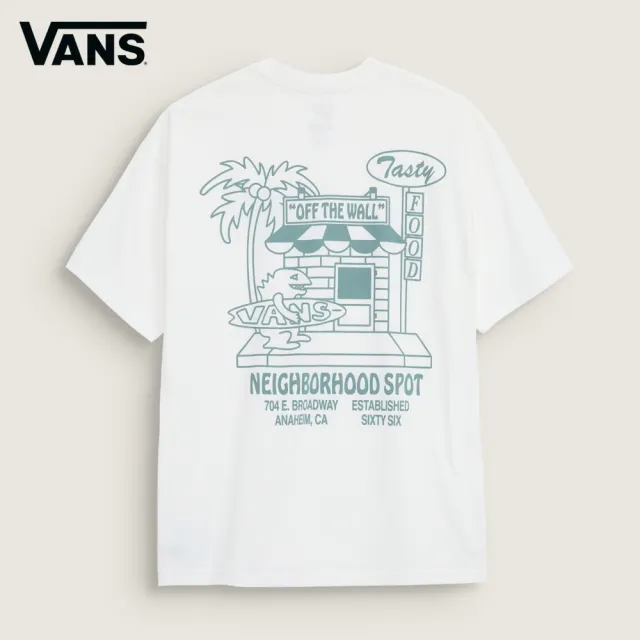 【VANS】官方旗艦 Food Spot 白色短袖T恤