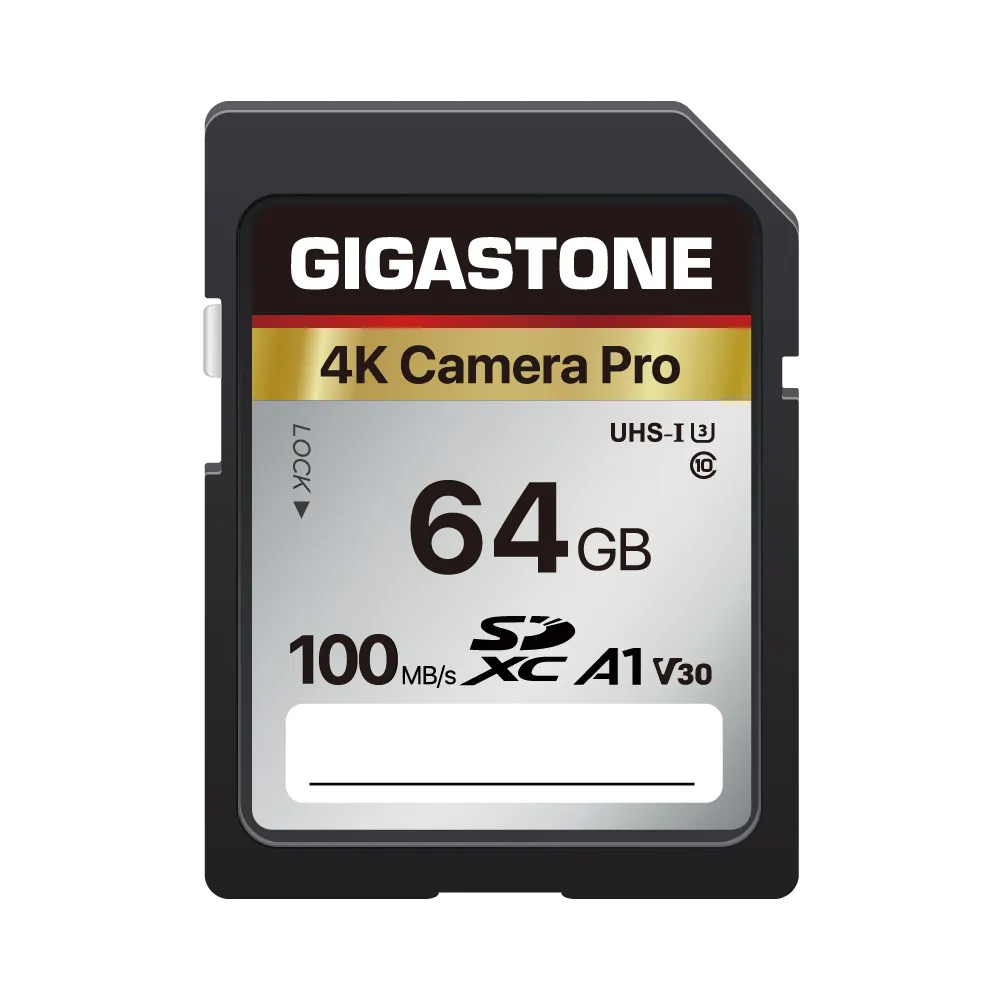 【GIGASTONE 立達】SDXC SD UHS-I U3 A1V30 4K 64GB高速記憶卡(64G 單眼相機/攝錄影機專用記憶卡)