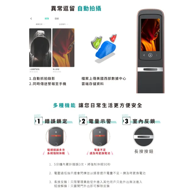 【HITACHI 日立】悅系列 七合一人臉掌靜脈電子鎖(含基本安裝/指紋/卡片/密碼/wifi/福利品)HIT-FH10-TF