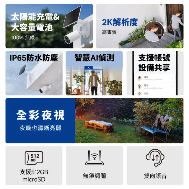 【TP-Link】Tapo C410 KIT 2K300萬畫素 太陽能+電池機 Wi-Fi無線監視器 全彩夜視攝影機(支援最高512GB)