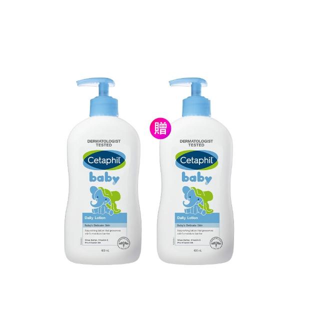 【Cetaphil 舒特膚】官方直營 baby溫和潤膚乳 400ml*2入(嬰兒乳液/臉部身體適用)
