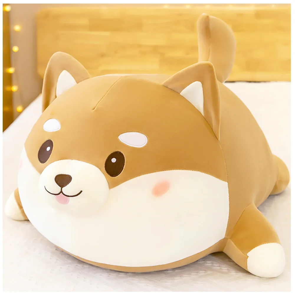 【TDL】Q版柴犬絨毛娃娃玩偶抱枕狗狗玩偶Q趴姿款30公分 45-00269