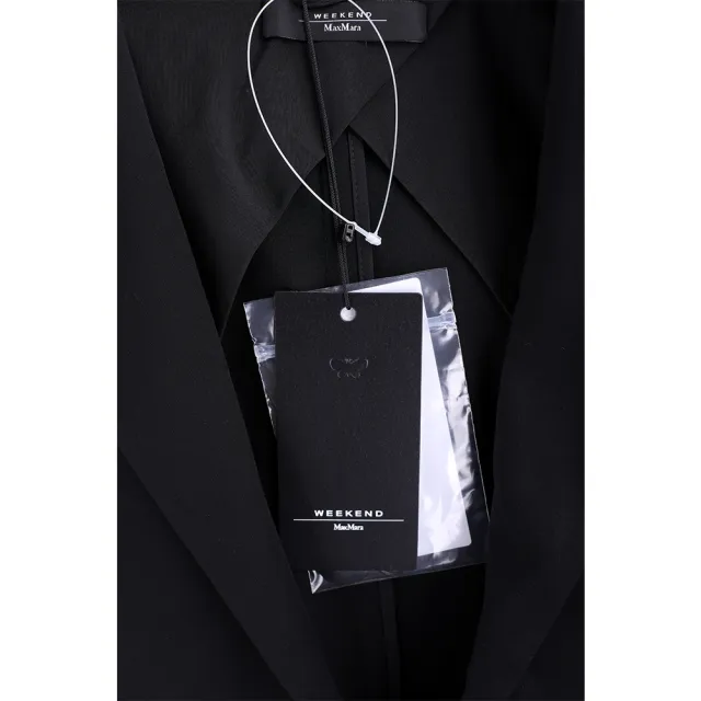 【MaxMara】WEEKEND EBANO 西裝外套  黑色雙領微墊肩滑順薄感外套(義大利精品時裝品牌)