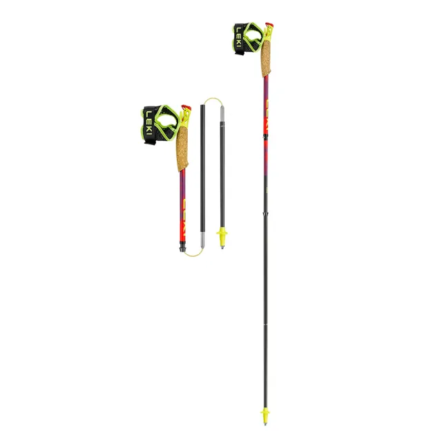 【LEKI】Ultratrail FX.One SL 單一長度碳纖維折疊越野跑杖 1對 六種長度 65625841-2