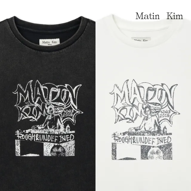 【MATIN KIM】官方旗艦復古塗鴉印花上衣(多款可選)