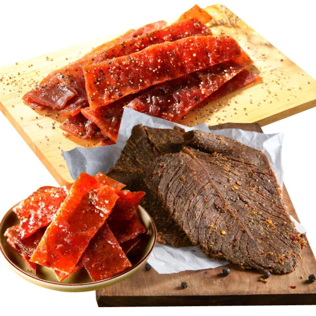 【軒記台灣肉乾王】豬/牛肉乾/豬肉條 多種口味大滿足(清爽柚子/韓式泡菜/黑胡椒/經典蜜汁/泰式檸檬)