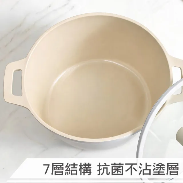 【MH家居KITCHEN】韓國製雙耳不沾湯鍋24cm-5L(不沾鍋/湯鍋/燉鍋)