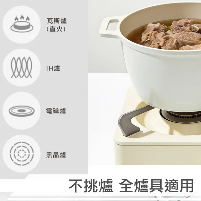 【MH家居KITCHEN】韓國製雙耳不沾湯鍋24cm-5L(不沾鍋/湯鍋/燉鍋)