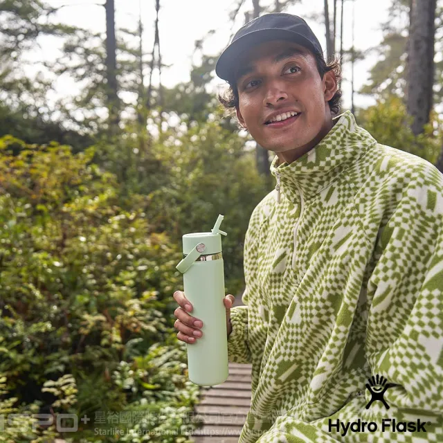 【Hydro Flask】24oz/709ml 寬口 吸管 真空 保溫瓶(高保冰 保溫 無毒 美國品牌 食安 防滑塗層 大口徑)