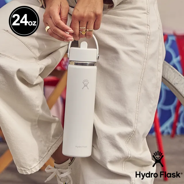 【Hydro Flask】24oz/709ml 寬口 吸管 真空 保溫瓶(高保冰 保溫 無毒 美國品牌 食安 防滑塗層 大口徑)