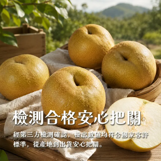 【GOZUII 果姬】卓蘭寶島甘露水梨26A-28A 5顆約4.8kg(農藥檢驗未檢出)中秋禮盒