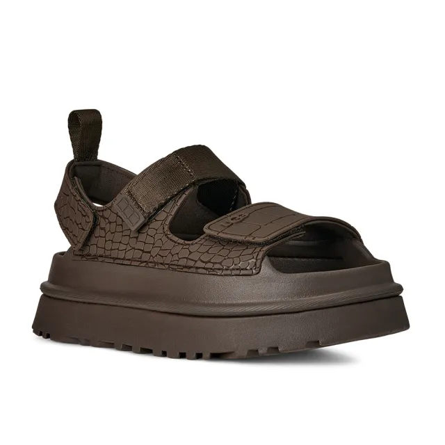 【UGG】涼鞋女鞋 厚底涼鞋 防水涼鞋 GoldenGlow Embossed 深灰綠 UG1175311DNSS