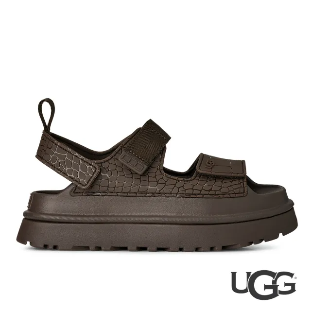 【UGG】涼鞋女鞋 厚底涼鞋 防水涼鞋 GoldenGlow Embossed 深灰綠 UG1175311DNSS