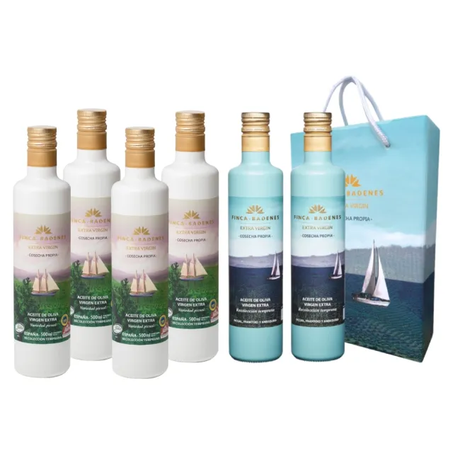 【巴狄尼絲莊園】Picual單一品種特級初榨橄欖油500mlx4入組+頂級初榨橄欖油500mlx2入禮盒組