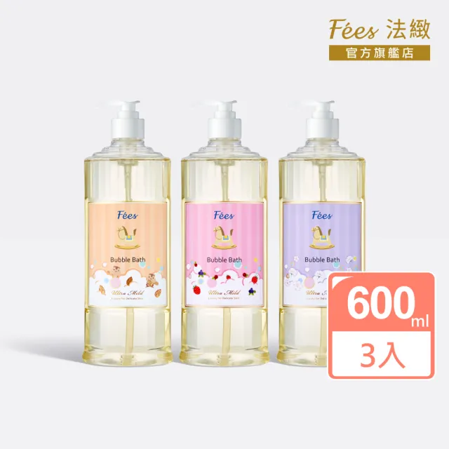 【Fees 法緻】嬰兒柔護泡泡露600ml 3入組