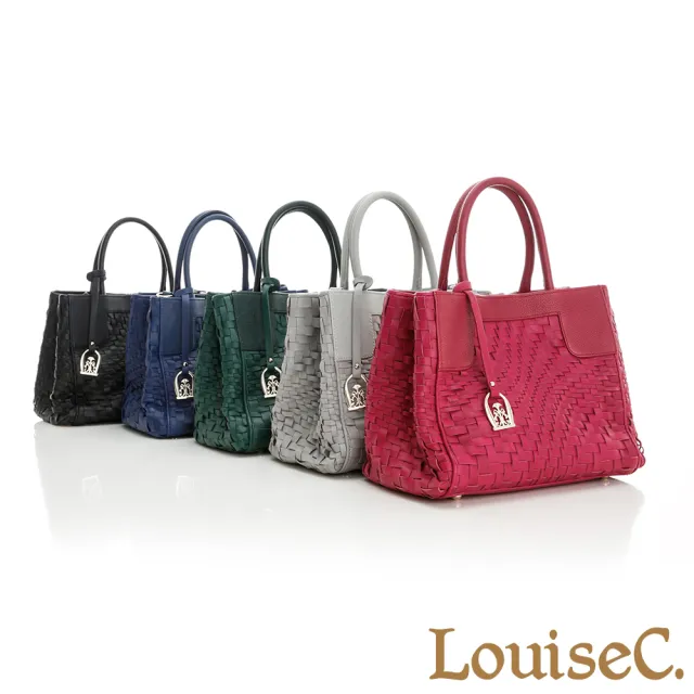 【LouiseC.】雙11 Tree House 羊皮 手工編織 經典中型托特TOTE 手提斜背真皮方包 7色 73L05-0001A