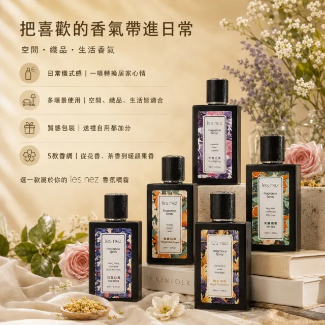 【Les nez 香鼻子】居家空間香氛噴霧禮物組(送禮/自用/香氛/多款任選)
