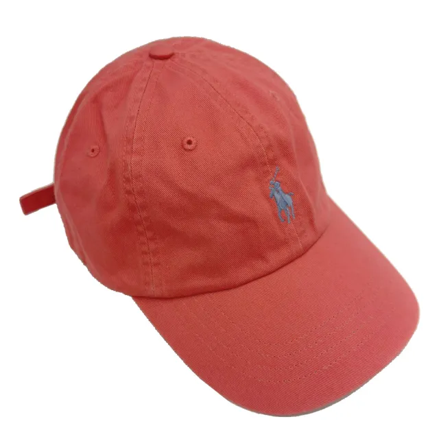 【RALPH LAUREN】POLO刺繡小馬LOGO鴨舌棒球帽(嫣紅)