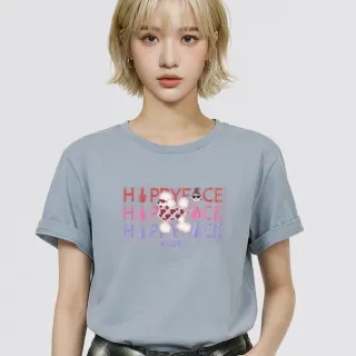 【HAPPYFACE】怪可愛EMMA IP T恤 短袖上衣 時尚好搭配 灰藍(HD0092)