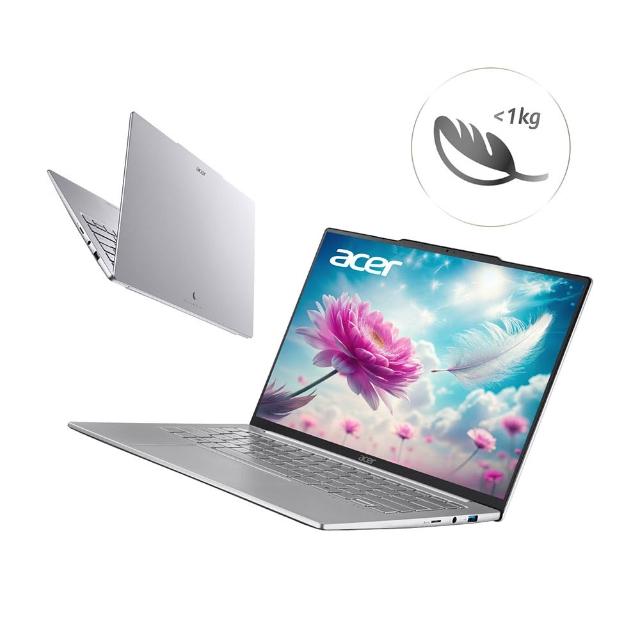 【Acer】筆電包/羅技鼠★14吋極致輕薄AI筆電-浮光銀(Swift Air/SFA14-71M-55BF/Ultra5-125H/16G/512G/W11)