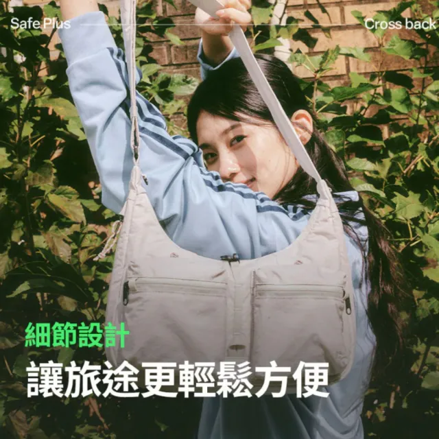 【Branden】韓國官方授權｜防盜斜背包Plus(多隔層設計 拉鍊式可擴充 防潑水 RFID防盜)
