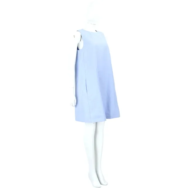 【MaxMara】WEEKEND RACER 洋裝 淺藍色親膚棉麻無袖A字連身裙(義大利精品時裝品牌)