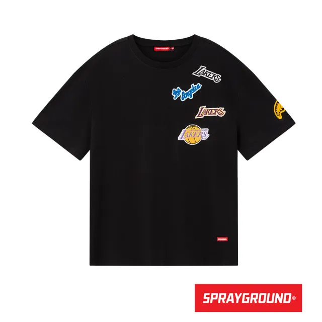 【SPRAYGROUND】美國職籃聯盟湖人隊小布貼上衣(黑色)