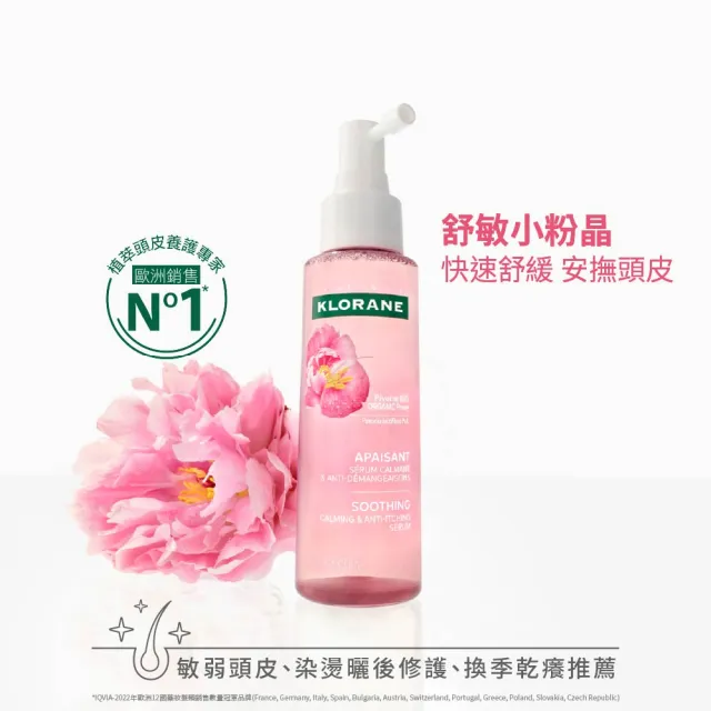【KLORANE 蔻蘿蘭】官方直營 SOS舒敏三步驟護理組(洗髮精+髮膜+頭皮精華新包裝)