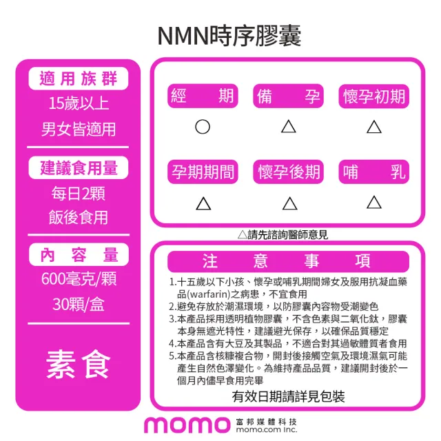 【荃贏全美】NMN時序膠囊x2盒組(共60顆)