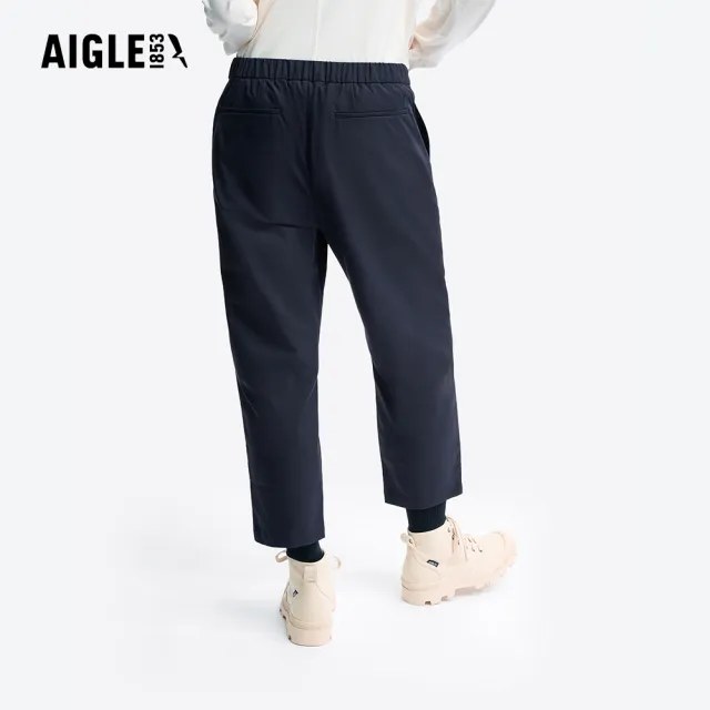 【AIGLE】女 抗UV防潑七分褲｜AG-5P275A057 深藍(女褲 防曬 抗UV 防潑水褲 機能褲 休閒褲 七分褲)