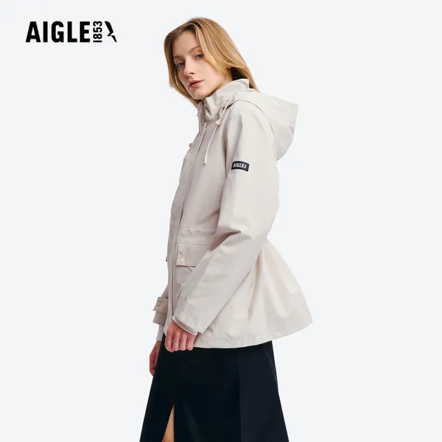 【AIGLE】女 GORE-TEX 防水透氣外套|AG-5A205A026 淺卡其(女外套 防水透氣外套 防風外套 Goretex)