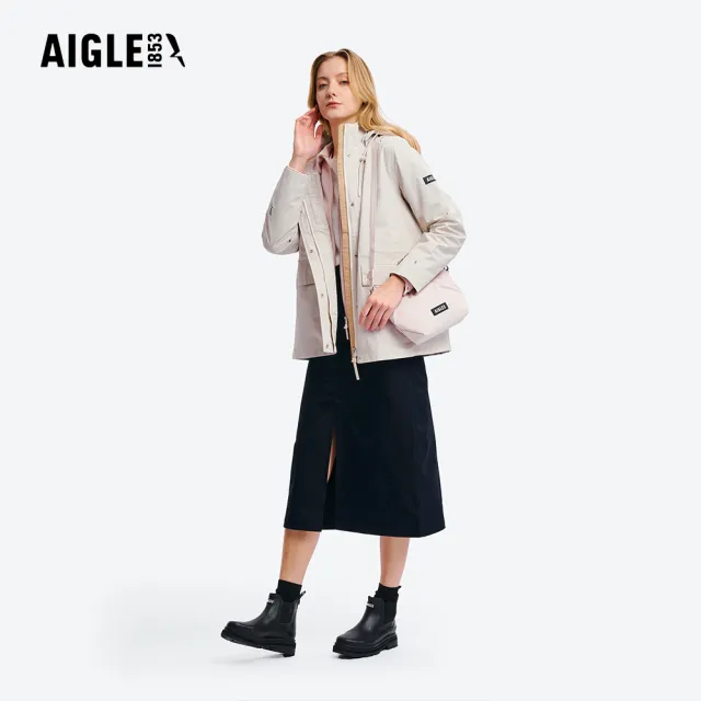 【AIGLE】女 GORE-TEX 防水透氣外套|AG-5A205A026 淺卡其(女外套 防水透氣外套 防風外套 Goretex)