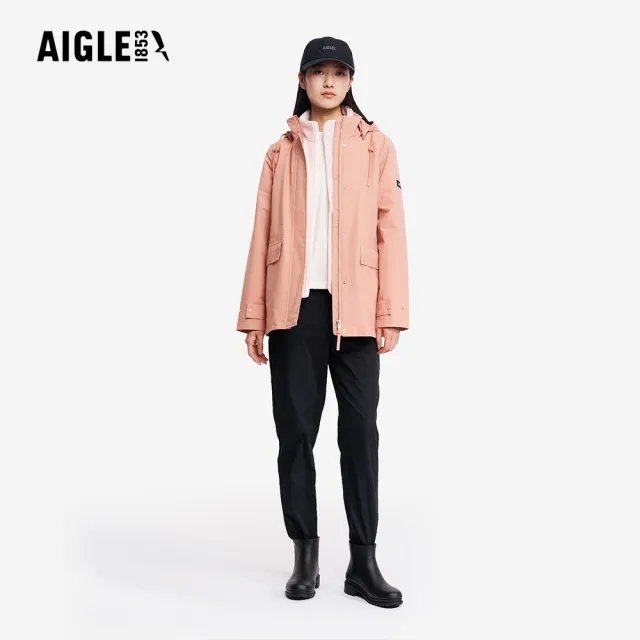 【AIGLE】女 GORE-TEX 防水透氣外套｜AG-5A205A236 深粉紅(女外套 防水透氣外套 防風外套 Goretex)