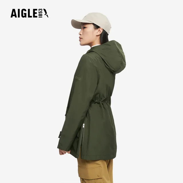 【AIGLE】女 GORE-TEX 防水透氣外套｜AG-5A207A080 軍綠(女外套 防水透氣外套 防風外套 Goretex)