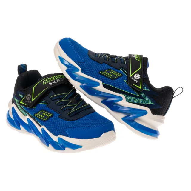 【SKECHERS】男童鞋 男童系列燈鞋 SKECHERS LIGHT-SURGE (400200LBBLM)