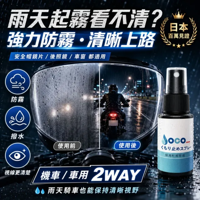 【寶媽咪】機車全方位雙效防霧安全帽清潔組(防霧/除霧/安全帽清潔/眼鏡起霧)