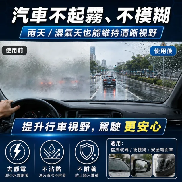 【寶媽咪】高機能防霧劑2入(除霧/防雨防水/雨天神器/去完絕不起霧/安全帽鏡片清潔保養可用)