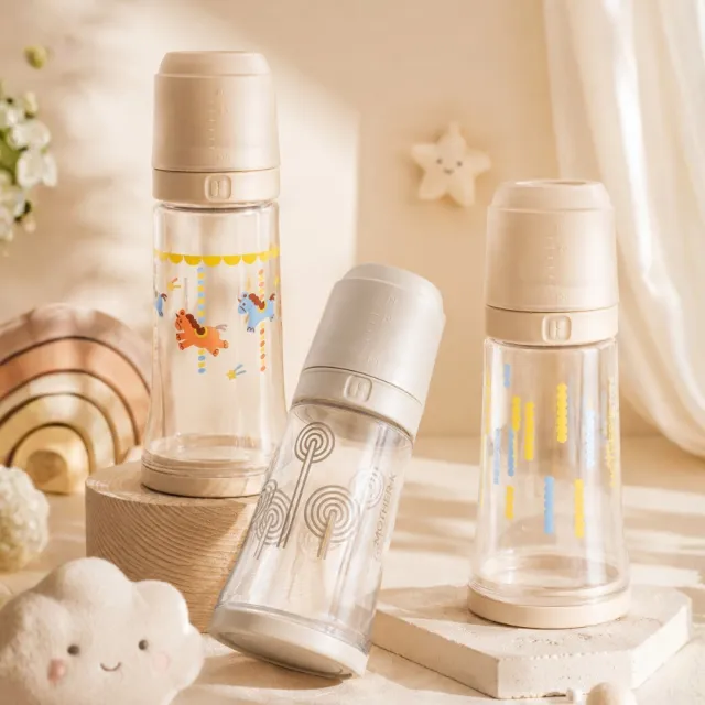 【MOTHER-K】精粹Ecozen經典拋棄式奶瓶+溫感雙鎖拋棄式奶瓶袋25入(雙夾鏈)_馬年限定/晨曦白/奶茶棕