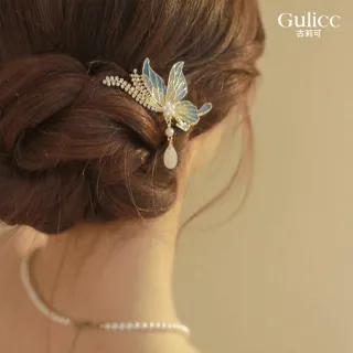 【Gulicc 古莉可】髮夾 古典流蘇花朵 仙氣爆棚小抓夾(7夕情人節 生日 髮飾 頭飾 鯊魚夾 抓夾 禮物)