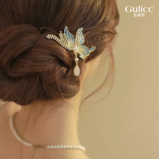 【Gulicc 古莉可】髮夾 古典流蘇花朵 仙氣爆棚小抓夾(99購物節 生日 髮飾 頭飾 鯊魚夾 抓夾 禮物)
